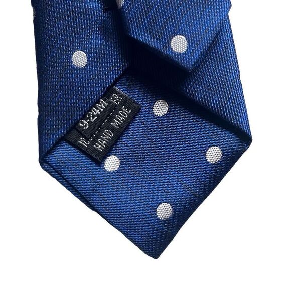Littlest Prince Baby Boys 9-24M Blue Silver Polka Dot Tie Necktie NEW - Picture 3 of 4